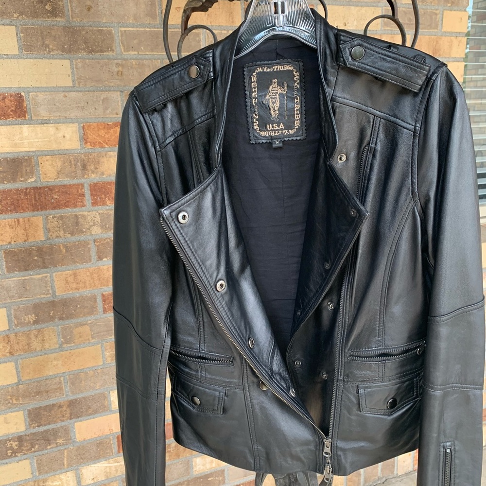 Beautiful soft black leather jacket